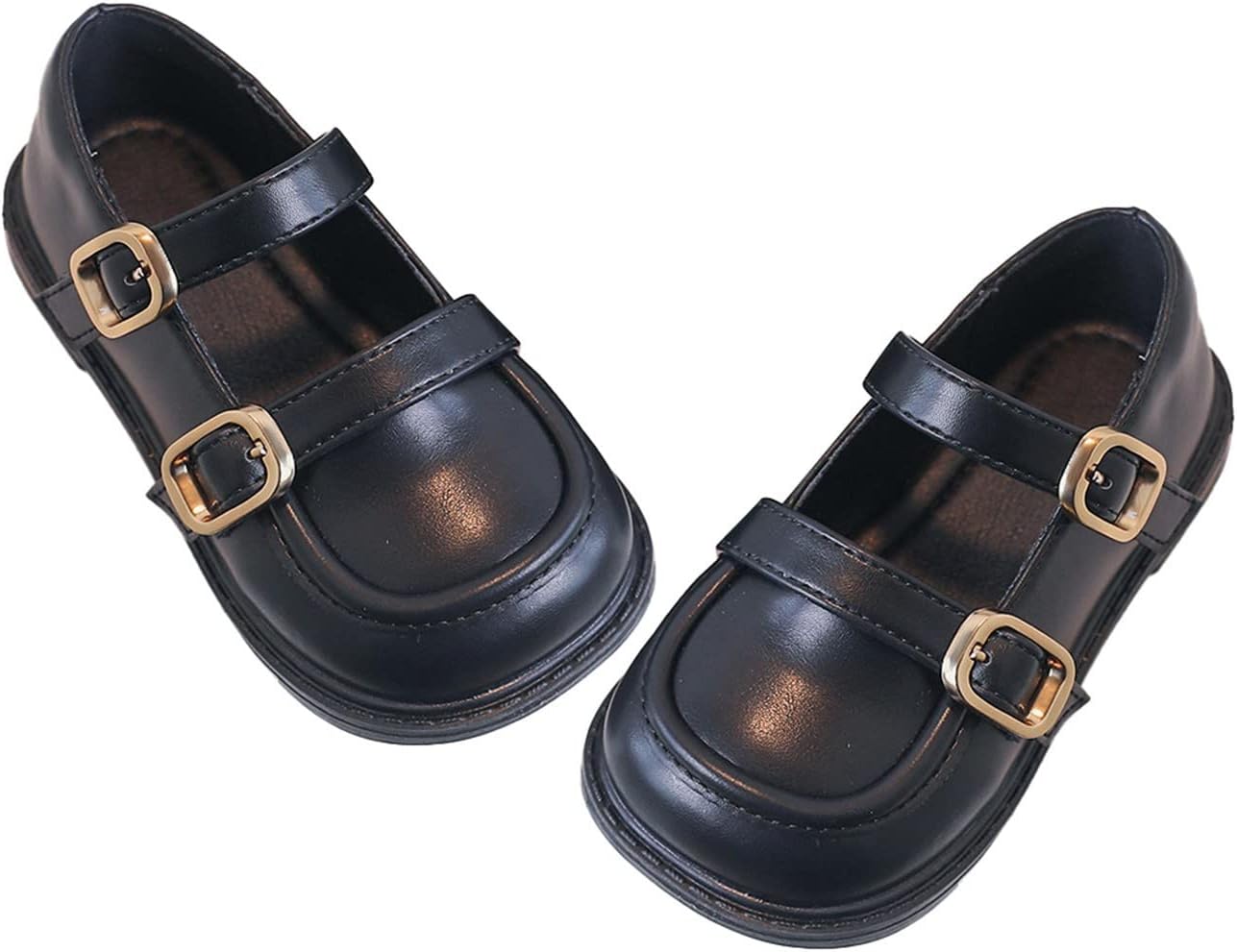 61IjYOTrivL._AC_SL1500_.jpg Girls' Shoes Princess Shoes Baby Girls School Shoes Girls Mary Jane Flats Shoes Flat School Shoes Non-Slip Oxford Loafer Flats Infant Baby Boys Girls Princess Soft Sole - Image 1