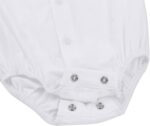 Freebily Baby Boys White Long Sleeve Bodysuit Shirt Romper Formal Suit Gentleman Outfit - Image 3