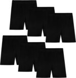 Auranso Girls Dance Shorts Breathable and Safety Dress Short 6 Pack Kids Stretchy Dancing Bike Pants for Girl Size 2-10 Years