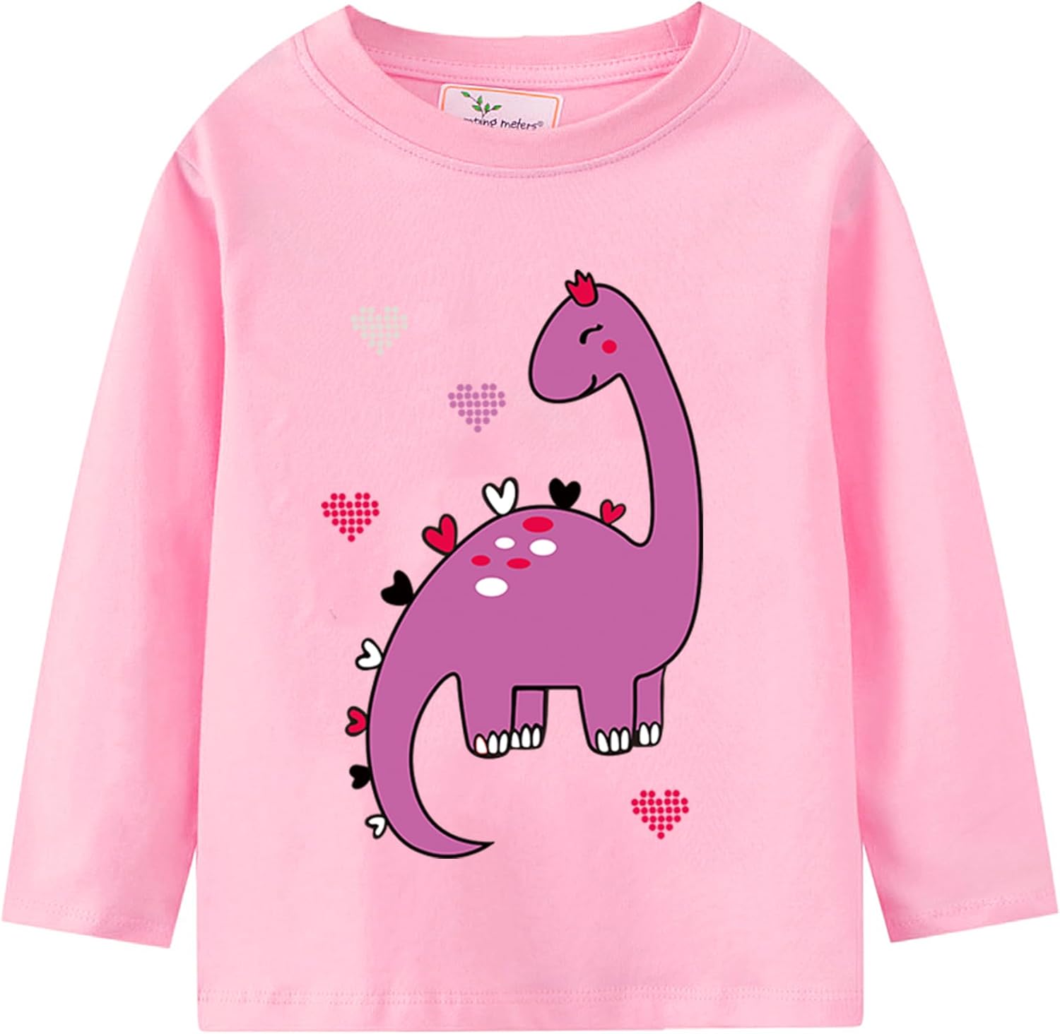 61JIqYBYXsL._AC_SL1500_.jpg CEWW Girls Kids Long Sleeve T-Shirt Toddler Tops 100% Cotton Cat Dinosaur Unicorn Flamingo Butterfly Crewneck Tee Shirts Clothes Age 1-7 Years Old - Image 1