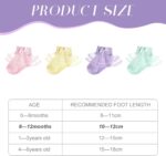 FRIUSATE 9 Pairs Baby Girl Frilly Socks, White Lace Soft Comfortable Cotton Colorful Lace with Bowknot Ankle Socks for Newborn Baby Girls - Image 4