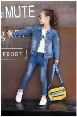 Peacolate 2-11Years Spring And Autumn Girls Denim Jacket Kid'S Jacket Top - Image 2
