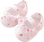 Infant Toddler Shoes Strawberry Prints Soft Soled Non Slip Socks Baby Floor Shoes Socks Spring and Summer Floor Socks Strip Shoes