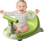 Baby Bath Seat, Nonslip Motorcycle Shaped Toddler Stool, Stable, Comfortable Bathroom Shower Chair for Babies, Secure Design for Easy Bath Time Fun and Safety, 14.57x10.71 Inches