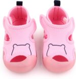 Barefoot Shoes Toddler Sole Flat Soft Walking Girls Bear Sandals Sneaker Rubber Non-Slip Kids Shoes Boy Baby Shoes Slip on Flip Flops for Girls (Pink, 9-12 Months) - Image 6