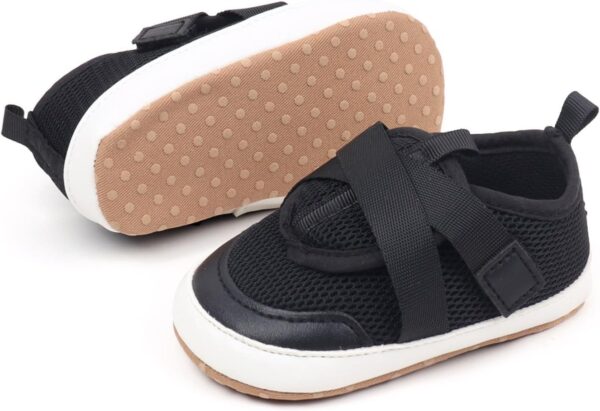 Toddler Slip On Shoes Baby Boy Girl Woven Loafers Mesh Sports Shoes Solid Color Baby Infant First Walking Shoes White Tennis Shoes for Girls Kids Kids White Tennis Shoes Boys - Image 3