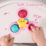 lerrbo 3PCS Pop Suction Cup Spinner Toys for 1 Year Old Boy Girl|Novelty Spinning Tops for Toddler Age 1-2|Sensory Baby Bath Toys for Toddlers 1-3|6 12 18 Months Boy Birthday Gift for Infant - Image 8