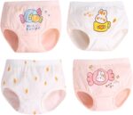 4 Pcs Newborn Girls Underwear Briefs,Toddler Cute Briefs Baby Cotton Underwear Pants Girls 4 Pack Underwear Comfortable Briefs