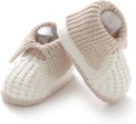 Neiwech Baby Booties Newborn Hand Knit Sock Shoes Soft Cozy First Walkers for Infant Boys Girls