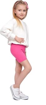SOFTSAIL Girls Leggings Cycling Shorts Short Cotton Sport Dancing Gymnastic Breathable Comfy Stretchable