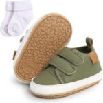 Baby Girls Boys Sneakers Toddler PU Leather First Walking Shoes Anti-Slip Infant Newborn Prewalker Sneakers for 0-18 Months with Sock - Image 3