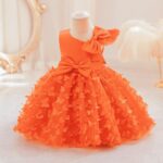 Baby Girl Birthday Party Cake Smash Dress Toddlers Christening Wedding Bridesmaid Flower Girl Dresses Little Princess Adorable Sweet 3D Butterfly Bowknot Tulle Pageant Prom Gown - Image 3