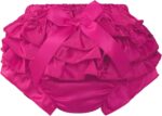 Agoky Newborn Baby Girls Ruffle Bloomers Bowknot Cute Diaper Cover Panties Cotton Shower Shorts