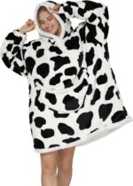 Shamdon Home Collection Oversized Blanket Hoodie,Sherpa FLeece Wearable Blanket Hoodie for Women Men,Soft and Warm Hooded Sweatshirt Adults with Giant Pocket Teenager,One Size Fits All - Image 2