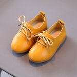 Infant Baby Boys Girls Classic PU Leather Wedding Loafers Toddler 𝐎xford Dress Shoes First Steps Walking Flat Lazy Crib Shoe Premium Soft Anti-Slip Rubber Sole Shoe (Yellow, 11 Little Child) - Image 2