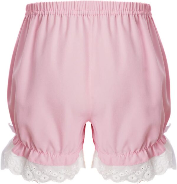 CHICTRY Kids Girls Dance Shorts Ruffle Bowknot Bloomers with Lace Trim Pettipant Safety Shorts Undershorts Bottoms Underwear - Image 2