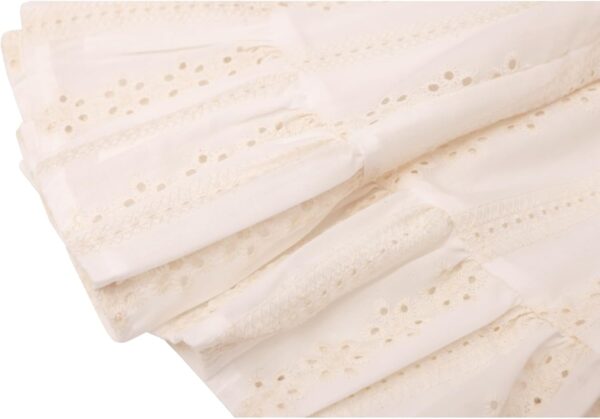 Lilax Toddler Girls' Long Sleeve Lace Embroidered Button Down Dress with Matching Bag - Image 7