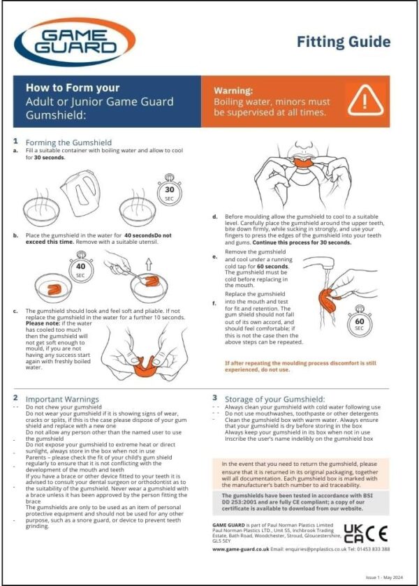 Boil & Bite Mouth Guard/Gum Shield – Mouldable Mouthguard/gumshields - CE Approved, School Sports, Rugby, Hockey, Boxing, GAA, Martial Arts - Image 12