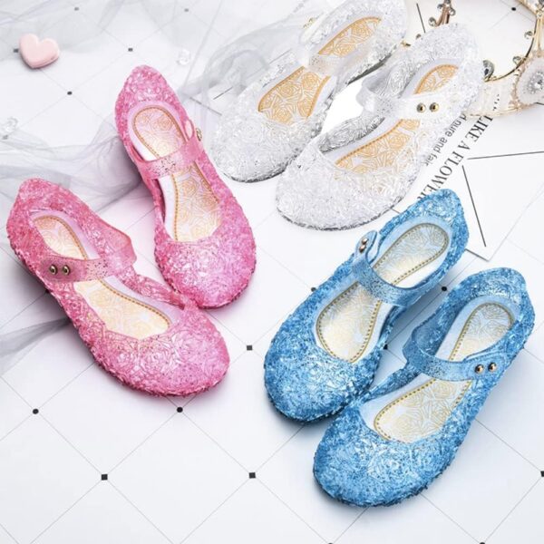 Girls' Frozen Elsa & Cinderella Dress Up Shoes for Dancing, Cosplay & Birthday Parties - Image 6