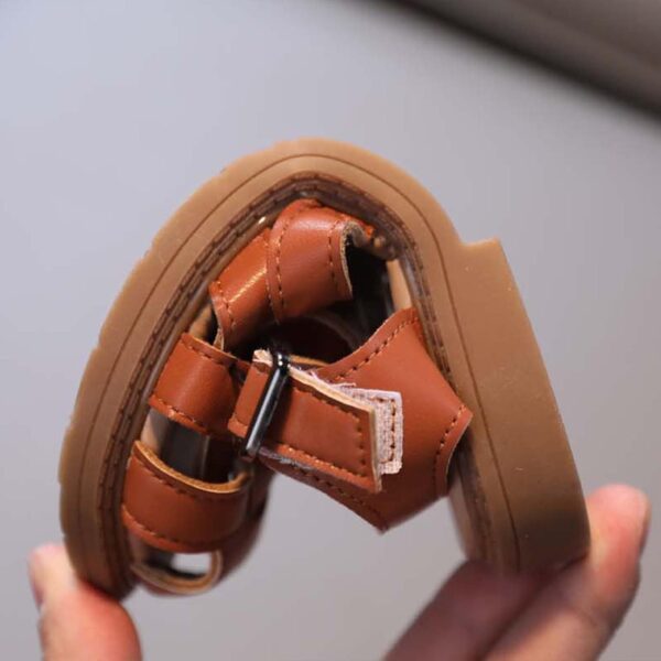 HAOLEI Infant Baby Boys Girls Summer Sandals Closed Toe Gladiator Roman Sandals Soft Sole First Walking Shoes Anti Slip Casual Crib Flat Shoes Prewalkers Toddler 1-6 Years - Image 6