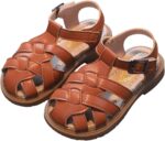 HAOLEI Infant Baby Boys Girls Summer Sandals Closed Toe Gladiator Roman Sandals Soft Sole First Walking Shoes Anti Slip Casual Crib Flat Shoes Prewalkers Toddler 1-6 Years - Image 3