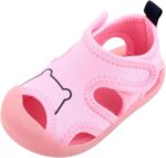 Barefoot Shoes Toddler Sole Flat Soft Walking Girls Bear Sandals Sneaker Rubber Non-Slip Kids Shoes Boy Baby Shoes Slip on Flip Flops for Girls (Pink, 9-12 Months)