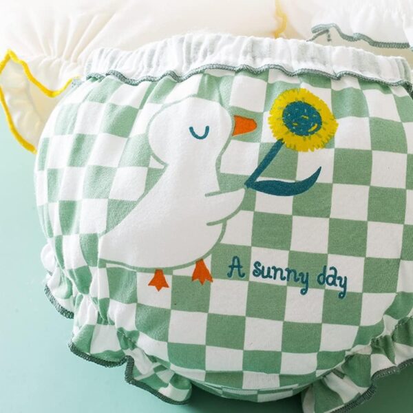 ACMEDE Baby Girl Ruffle Bloomer Briefs Panties Infants Toddlers Cute Animal Floral Underwear Baby Girls Frilly Knickers Undies Bloomers Cotton Ruffled Underpants Nappy Cover Pants 4 Pack - Image 4