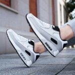 Padgene Men Women Running Shoes Sports Trainers Breathable Lightweight Sneakers Air Cushion Low Top Footwear Waking Fitness Lace up Shoes for Walking Gym Jogging Fitness Athletic Casual - Image 5