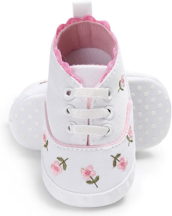 Leather Wedding Loafers Crib Shoes Floral Canvas Soft -Slip Baby Shoes Shoes for Boys Size 6 - Image 6