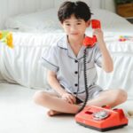 Risipu Silk Pyjamas Kids Set Unisex Short Sleeve Girls Pyjamas Solid Color for Kids - Image 6