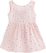 amropi Baby Girl's Flower Printed Dress Sleeveless Cotton A-Line Summer Dresses for 0-5 Years - Image 4