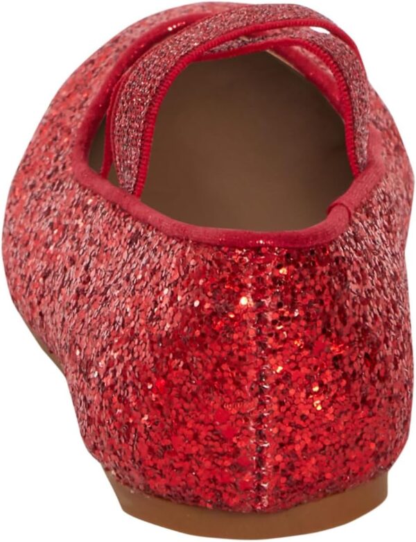Girls Glitter Ballet Shoes Kids Flat Elastic Strap Ballerina Party Shoes Wedding Bridesmaid Shoes - Image 3