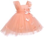 Toddlers Flower Girls Dress Kids Baby A-line Butterflies Decorate Sleeveless Tutu Dress for Princess Party Wedding Birthday Bridesmaid - Image 2