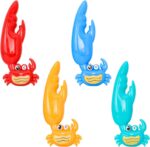 TOPWAYS Pool Diving Toy Set 4 Diving Crab Diving Torpedoes Swimming Underwater Pool Training Toys Diving Games Training Children's Gifts (4PCS Crab)