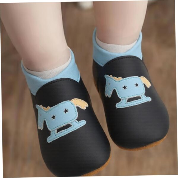 Baby Shoes Soft Sole Leather Baby Walking Shoes with Pony Pattern, Waterproof Non-Slip First Walking Toddler Moccasins for Learning to Crawl, Walk, Run, S Baby Boys' Shoes - Image 6