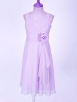 iEFiEL Kids Flower Girl Wedding Party Dress Junior Bridesmaid Dress Ruched A-line Summer Dresses - Image 2