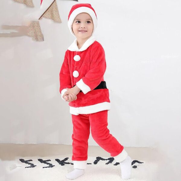 Infant Bloomers 3 6 Months Toddler Baby Girls Boys Thick Christmas Santa Tops Pants Hat Set Outfits Girls Outfits Size 8 Summer - Image 2