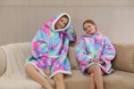 Shamdon Home Collection Kids Oversized Blanket Hoodie,Wearable Blanket Sweatshirt for Girls Boys, Sherpa FLeece Hooded Pullover with Pocket for Children Teens Aged 5-15 - Image 9