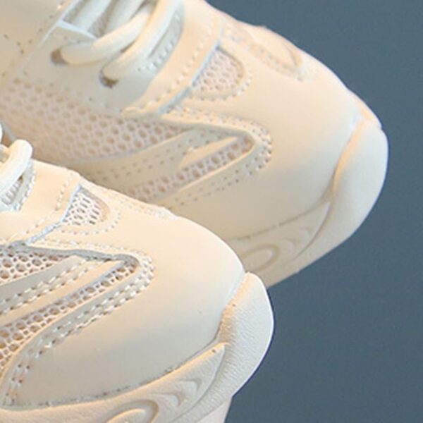 Girls Walking Boots Solid Color Mesh Breathable Non Slip Children's Casual Sports Shoes Size 8 Boys Trainers - Image 4