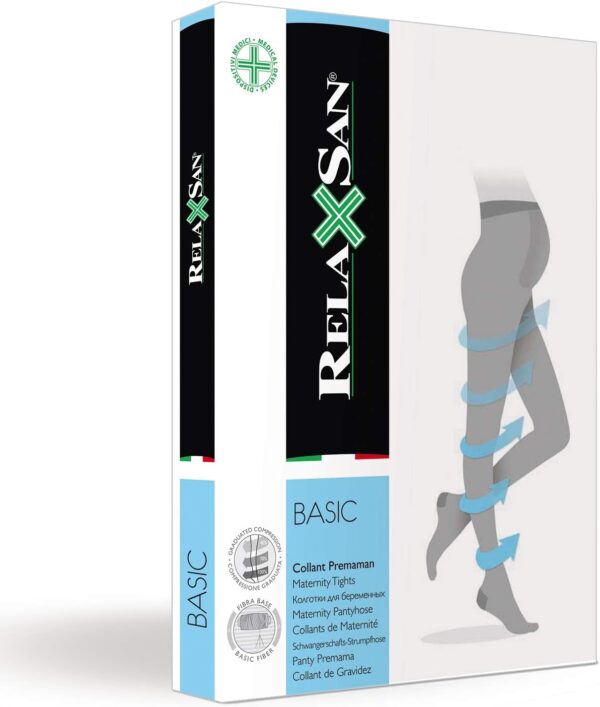 Relaxsan Compression Maternity Tights, Adjustable Pantyhose 12-17 mmHg, Basic 790 - Image 4