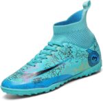 VTASQ Boys and Girls Soccer Shoes Kids Astro Turf Trainers Junior Football Shoes Indoor Outdoor Athletic Sneakers Non-Slip Unisex [9, 10, 11, 12, 13] UK Size