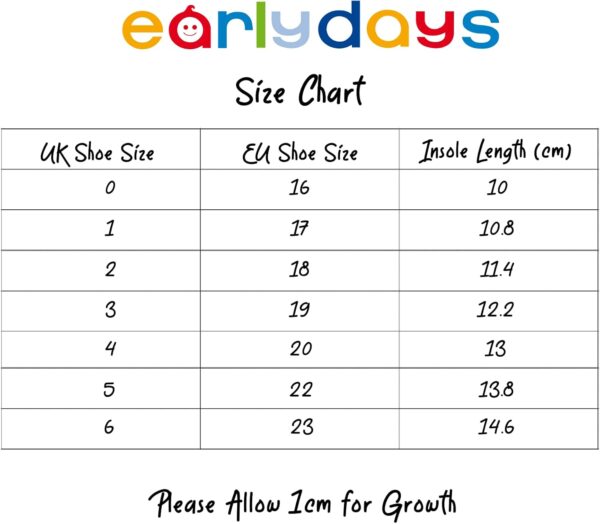 EARLY DAYS Baypods, Toddler Shoes with Hard Sole, Baby Boys & Girls First Walking Shoes with Anti-Slip Sole, First Walkers - Image 4