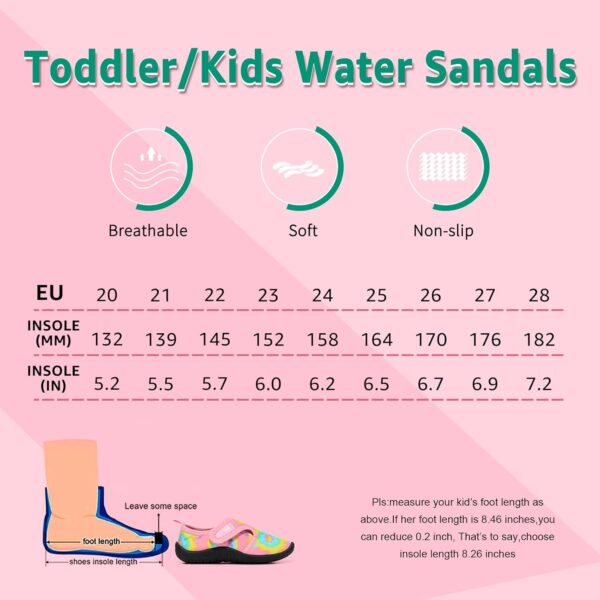 STQ KIDS Water Shoes Beach Shoes Qucik Dry Non-Slip for Summer - Image 7