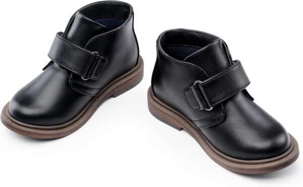 Harvest Land Boys Dress Shoes Lace-up School Shoes Kids Classic Oxford Boots Boys Loafer Flats Hook and Loop Light Comfortable for Toddler Big Kids - Image 2