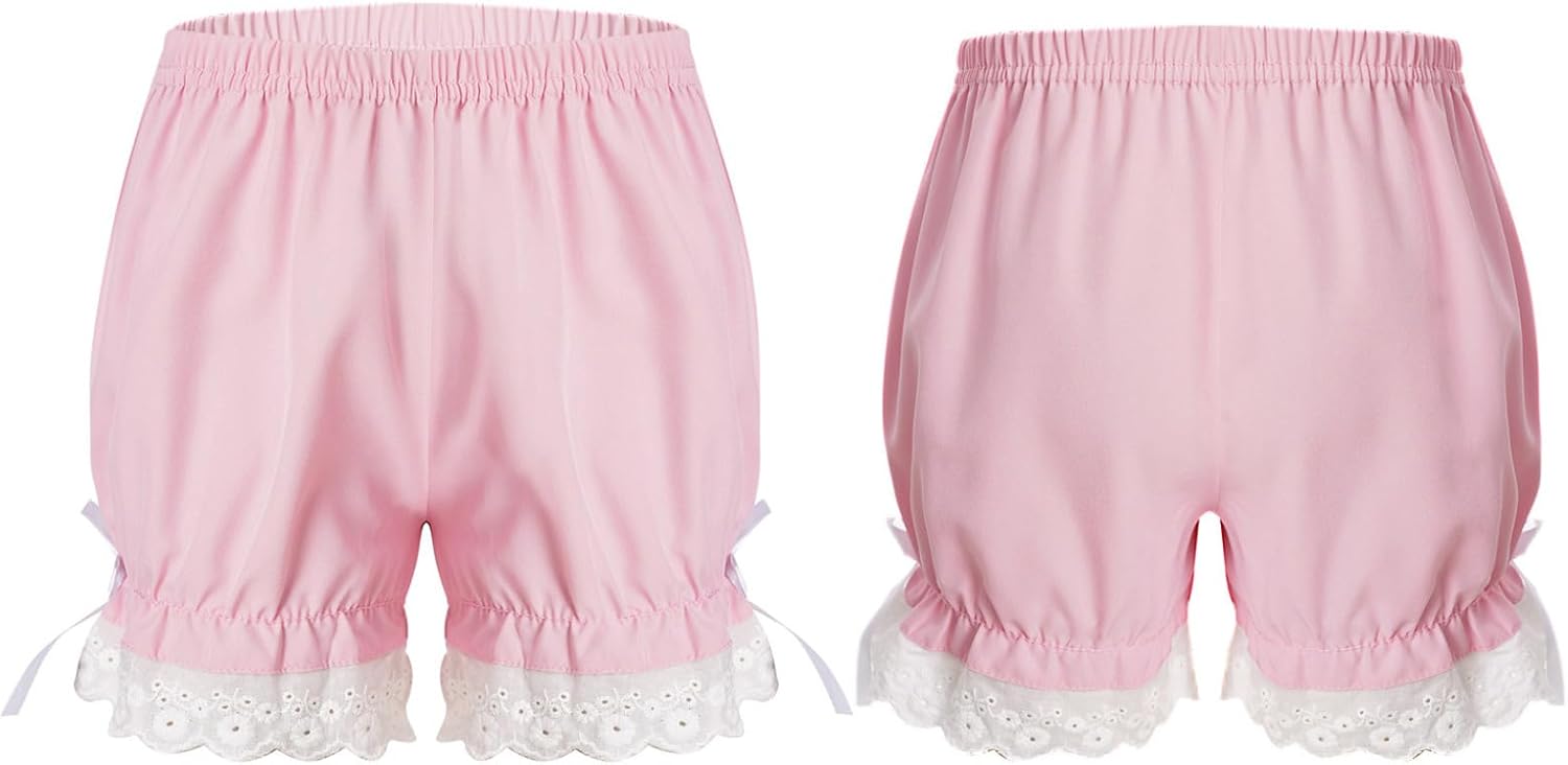 61REUTwMD4L._AC_SL1500_.jpg Toddler Girls Ruffle Pumpkin Pants Breathable and Safety Pettipants Undershorts Bloomers Underdress - Image 1