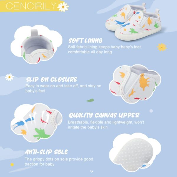 CENCIRILY Baby Boy Girl Sneaker Breathable Lightweight Anti-Slip Soft Sole First Walking Trainer Newborn Crib Shoes for 0-18 Month - Image 5