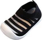 Children's Shoes 20 Girls Single Shoes Trainers Slip-On Flat Shoes Casual Shoes Boys Kids Sports Shoes Walking Shoes Mesh Breathable Trainers Non-Slip Loafers, black, 19