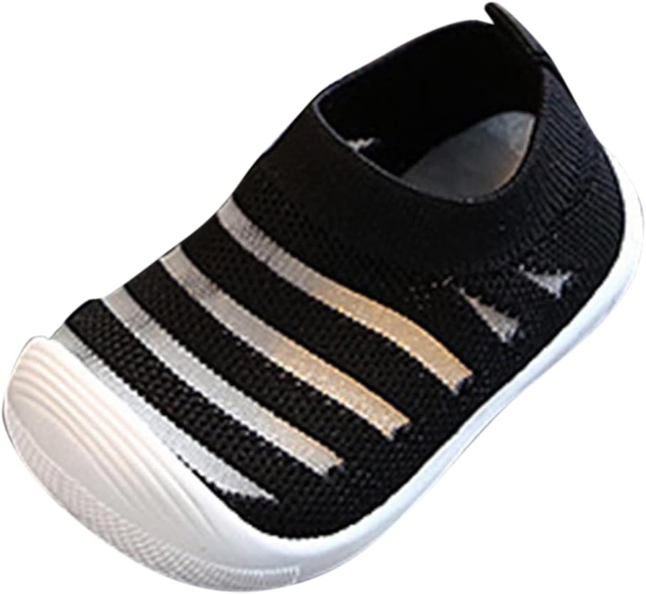 61SDUD88zKL._AC_SL1500_.jpg Children's Shoes 20 Girls Single Shoes Trainers Slip-On Flat Shoes Casual Shoes Boys Kids Sports Shoes Walking Shoes Mesh Breathable Trainers Non-Slip Loafers, black, 19 - Image 1