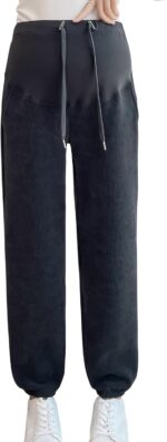 SEAUR Lounge High Waisted Maternity Pants Pregnancy Trousers Loose Maternity Sweatpants Over Bump Maternity Soft Trousers