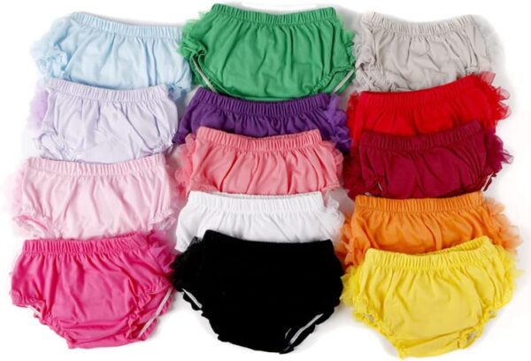 HDLEXD Toddler Infant Baby Girls Lace Ruffle Bloomers Elastic Cotton Tutu Briefs Panties Bottom Shorts - Image 3